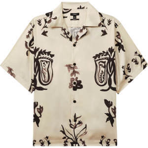 REISS BABYLON Relaxed Floral Print Cuban Collar Shirt